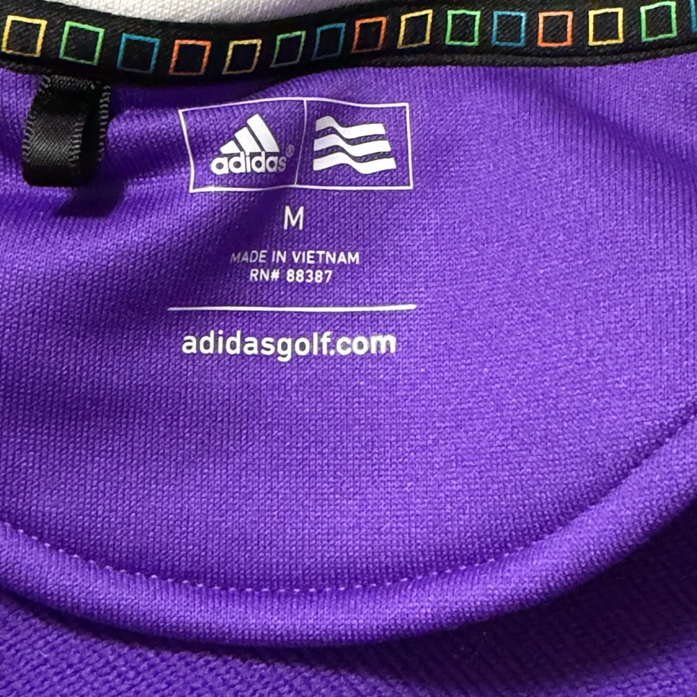 Adidas Women's Purple Performance Golf Pullover - Picture 3 of 5
